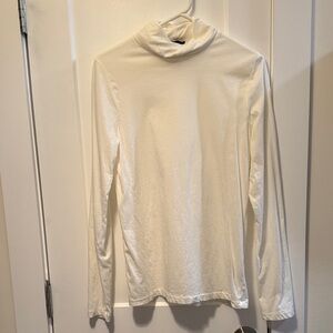J. Crew Women's Cream Turtleneck Top size L